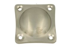 Abdeck Rosette Nickel matt 37x37mm. Höhe 14mm