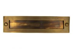 Briefschlitz Haustür Messing patiniert 30er Jahre