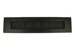 Briefschlitz Haustür 3D-Struktur "POST" Messing schwarz