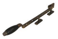 Fensterfeststeller Messing patiniert Bakelit 315mm (1932)