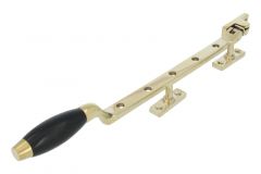 Fensterfeststeller Messing poliert Bakelit 315mm (1932)