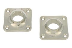 Satz Rosetten Messing vernickelt Øloch 15mm