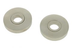 Satz verdeckte Rosetten Rund Messing vernickelt