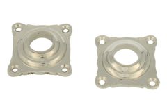 Satz elegante Rosetten Messing vernickelt