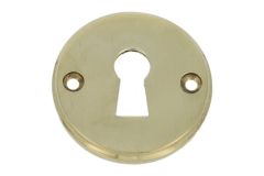 Schlüssel-Rosette Rund Ø 50mm Messing poliert