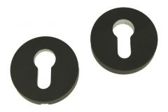 Einbruchschutz Rosette Schwarz Pulverbeschichtet