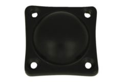 Abdeck Rosette Messing schwarz pulverbeschichtet 37x37mm