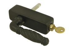 Griff abschließbar Gusseisen schwarz pulverbeschichtet