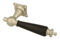 Einzelner Türgriff Rechts Mattnickel Ebenholz (1905)