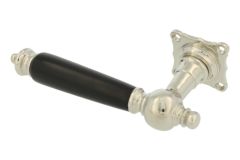 Einzelner Türgriff Links Messing vernickelt Ebenholz (1905)