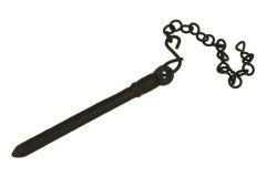 Schiebefenster Stift Schwarz Gusseisen 100mm Ø7mm