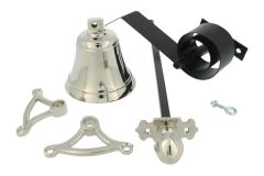 Ziehklingel Satz Messing vernickelt (1900)